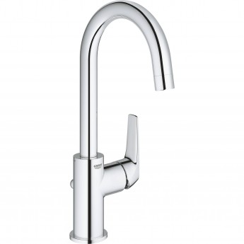 Смеситель для раковины GROHE BAUFLOW с донным клапаном, L-Size, хром (23753000) Смеситель для раковины GROHE BAUFLOW с донным клапаном, L-Size, хром (23753000)