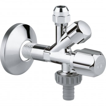 Вентиль угловой GROHE комбинированный 1/2″-3/8″ для подключения смесителей, хром Вентиль угловой GROHE комбинированный 1/2″-3/8″ для подключения смесителей, хром